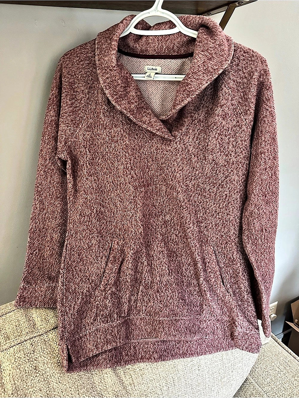 L.L.Bean Women'Small L.L.Bean Cozy Mixed-Knit Pullover Cozy Mixed-Knit Pullover